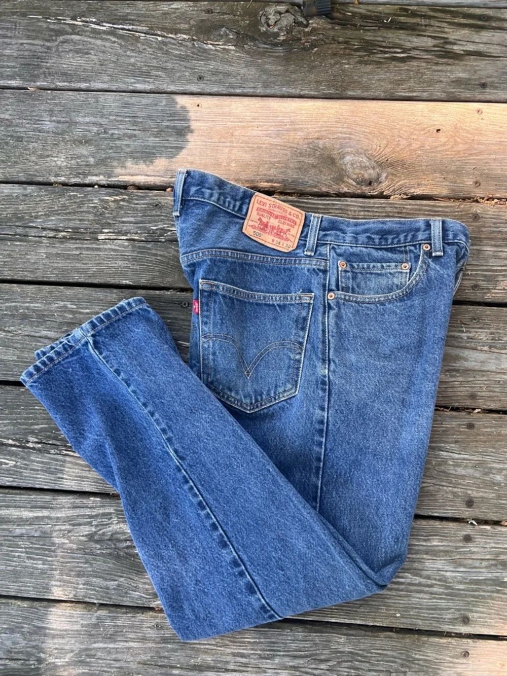 Levi's  505 Men's Blue Denim Jeans - Classic Straight Fit